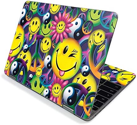 עור אדיסקינס לסמסונג Chromebook Plus v2 12 - חיוך שלום | כיסוי עטיפת ויניל מדבקות ויניל ייחודית,